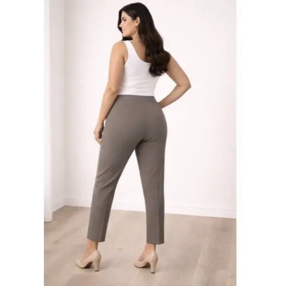 Lafayette 148 New York Bleecker Women’s Sz 12 Taupe Dress Pants Career Office